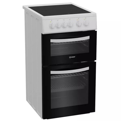 Indesit 50cm Electric Ceramic Cooker White ITE5VMW